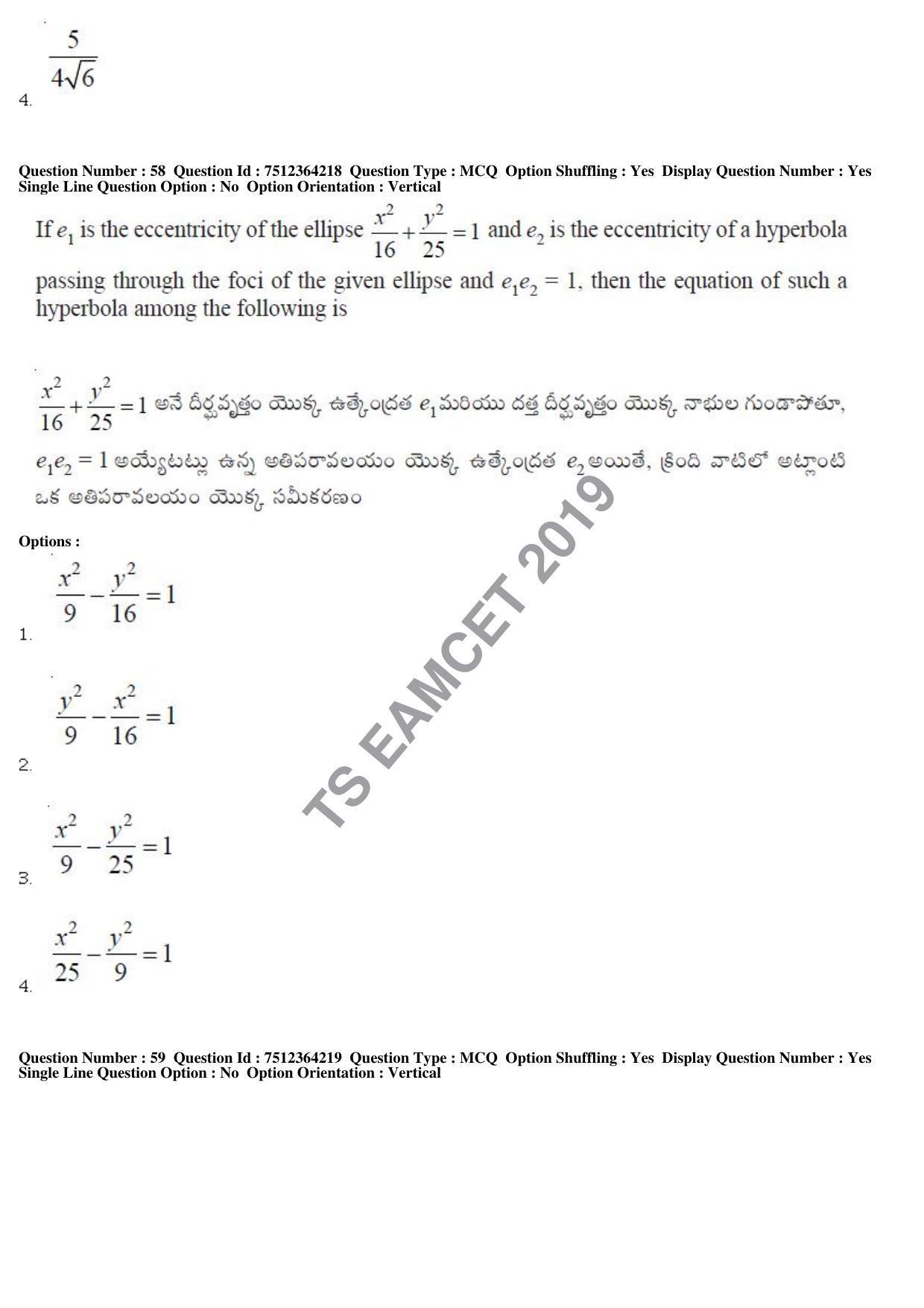 TS EAMCET 2019 Engineering Question Paper with Key (3 May 2019 Forenoon) - Page 39
