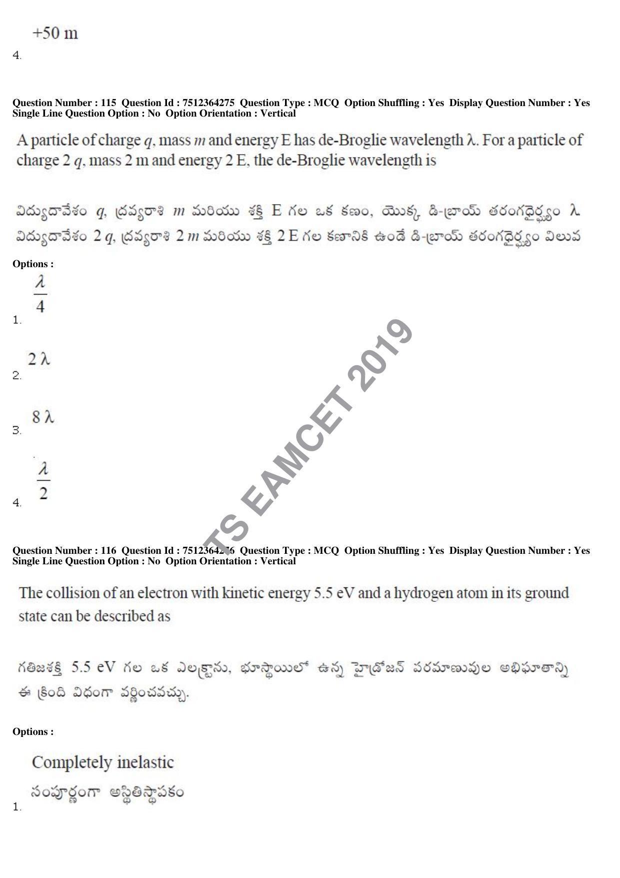 TS EAMCET 2019 Engineering Question Paper with Key (3 May 2019 Forenoon) - Page 80