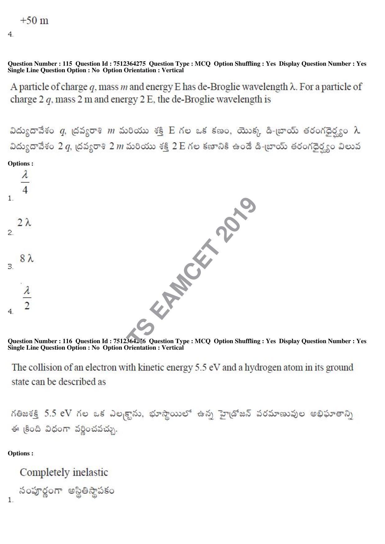 TS EAMCET 2019 Engineering Question Paper with Key (3 May 2019 Forenoon) - Page 80