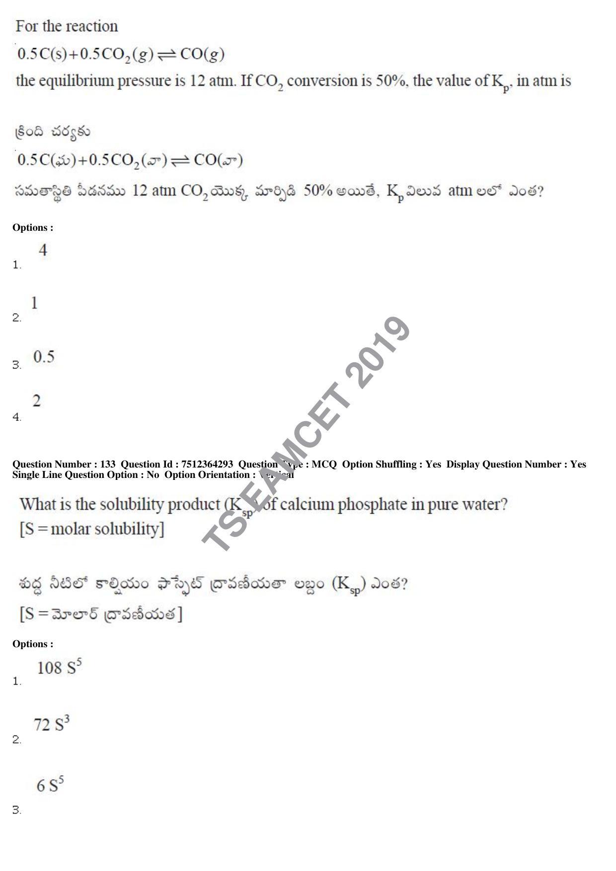 TS EAMCET 2019 Engineering Question Paper with Key (3 May 2019 Forenoon) - Page 91