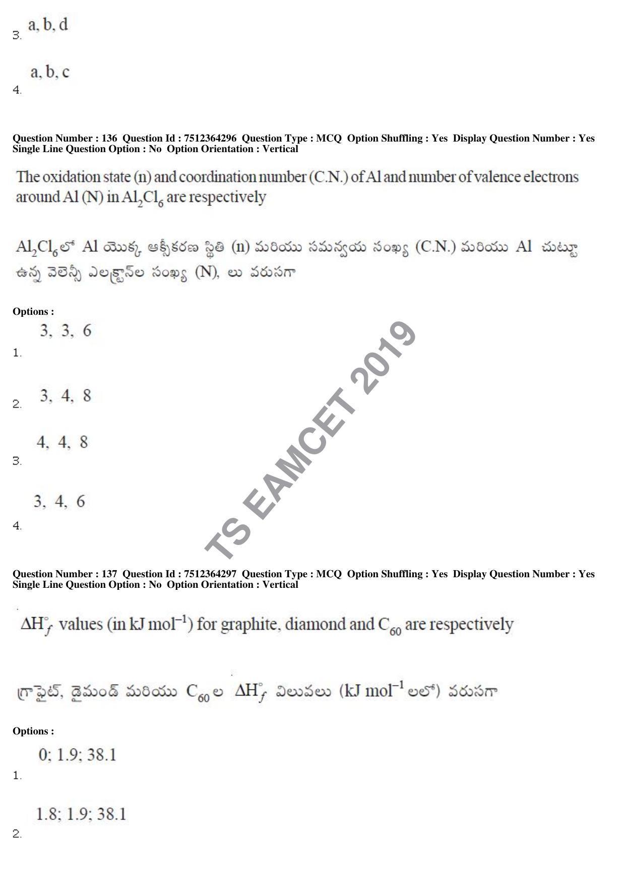 TS EAMCET 2019 Engineering Question Paper with Key (3 May 2019 Forenoon) - Page 93