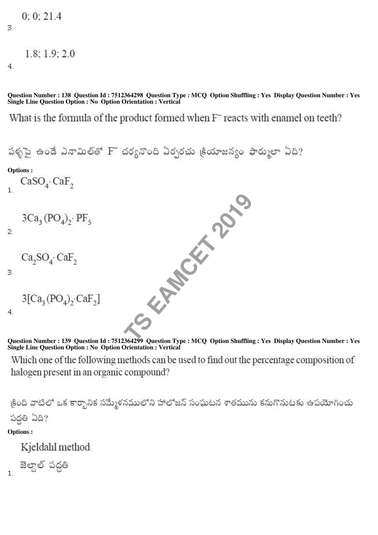 TS EAMCET 2019 Engineering Question Paper with Key (3 May 2019 Forenoon) - Page 94