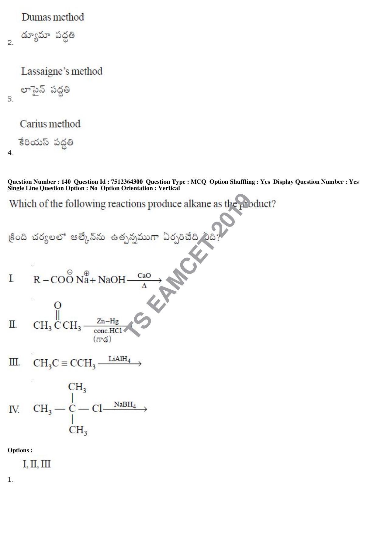 TS EAMCET 2019 Engineering Question Paper with Key (3 May 2019 Forenoon) - Page 95
