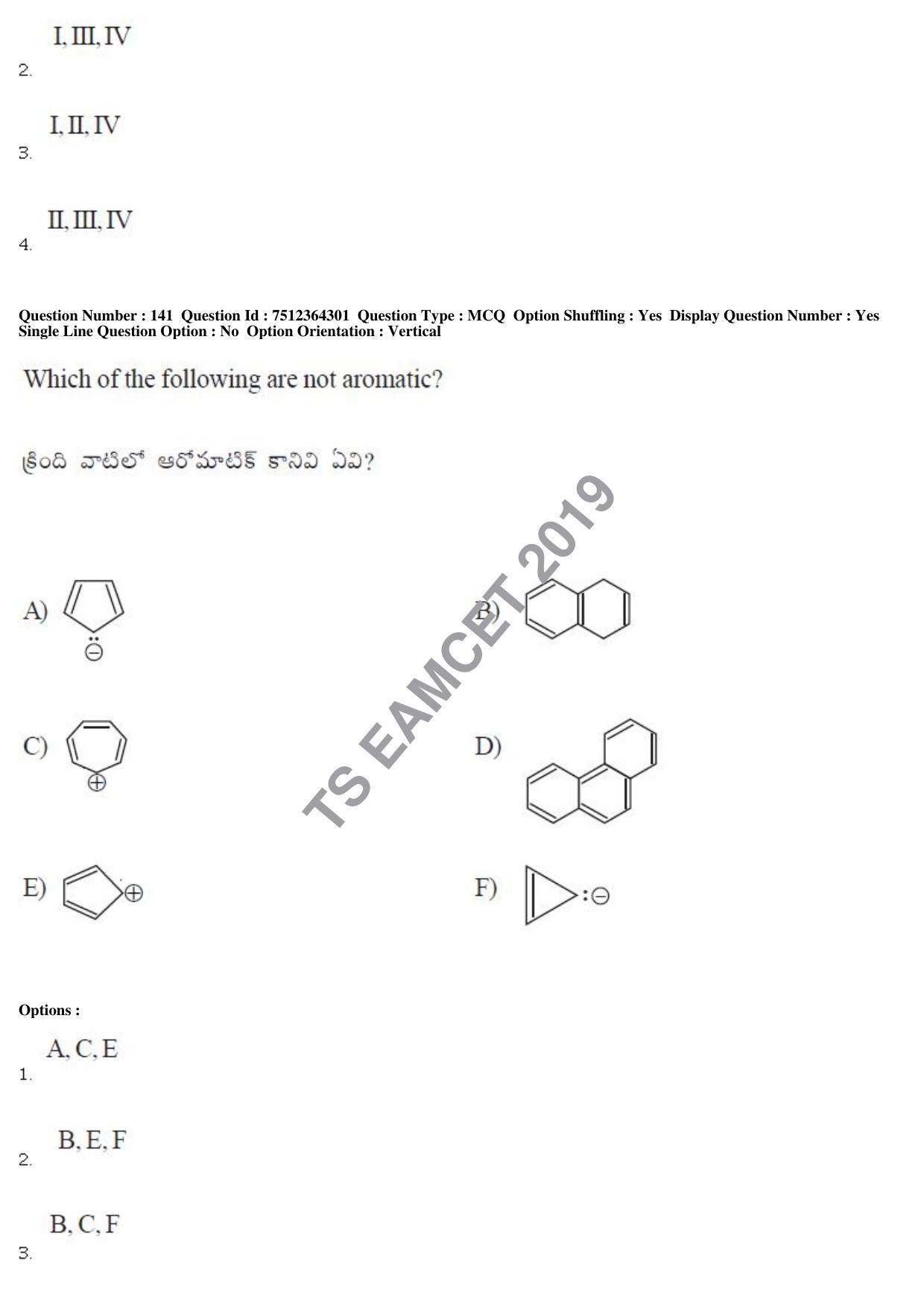 TS EAMCET 2019 Engineering Question Paper with Key (3 May 2019 Forenoon) - Page 96