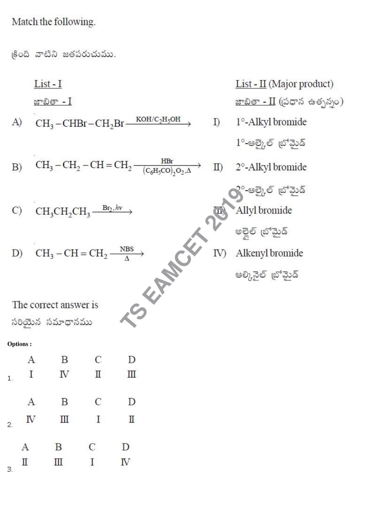 TS EAMCET 2019 Engineering Question Paper with Key (3 May 2019 Forenoon) - Page 108