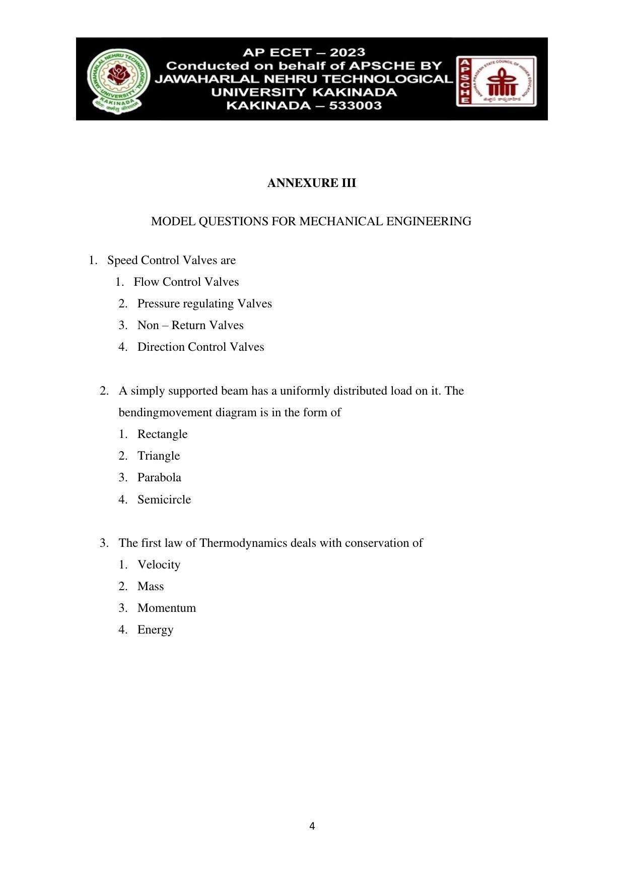 AP ECET MECHANICAL ENGINEERING Syllabus - Page 4