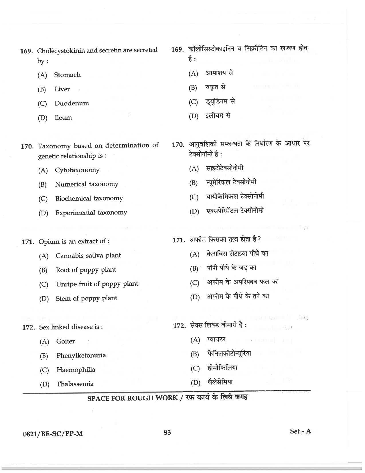 CG PAT / PVPT 2018 Science Question Papers - Page 93