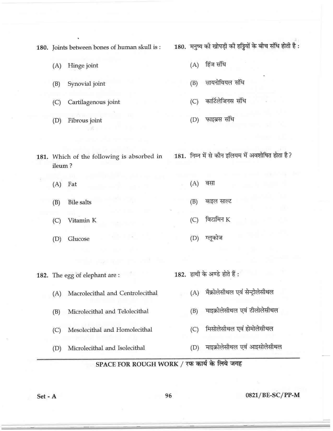 CG PAT / PVPT 2018 Science Question Papers - Page 96
