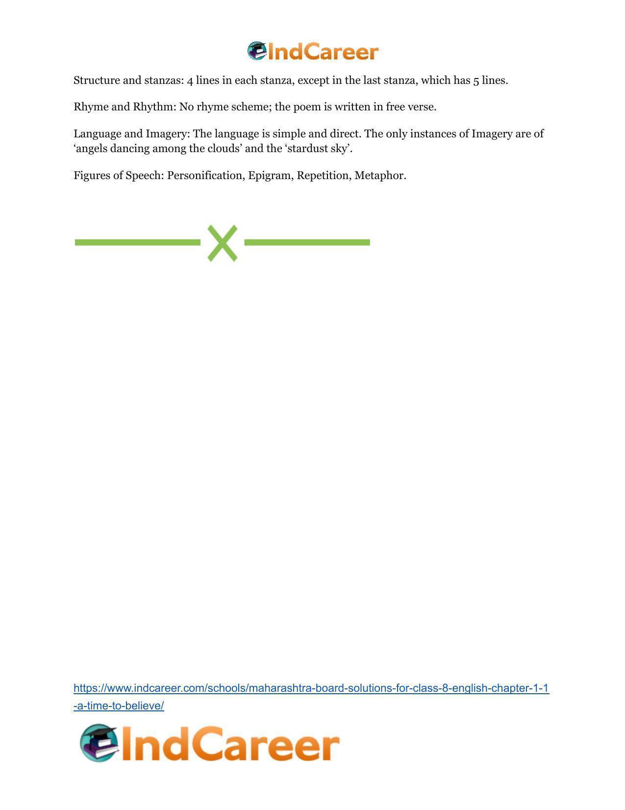 Maharashtra Board Solutions for Class 8- English: Chapter 1.1- A Time To Believe - Page 11