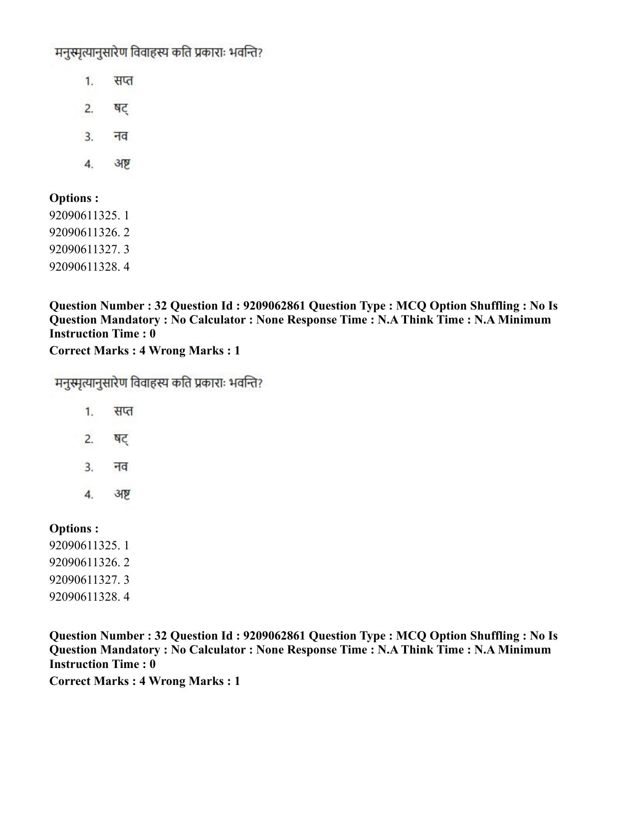 CUET PG 2023: ACQP07 – Dharmashastra (BHU) (Eng.)-Shift 3 (06-06-2023) Question Paper - Page 50