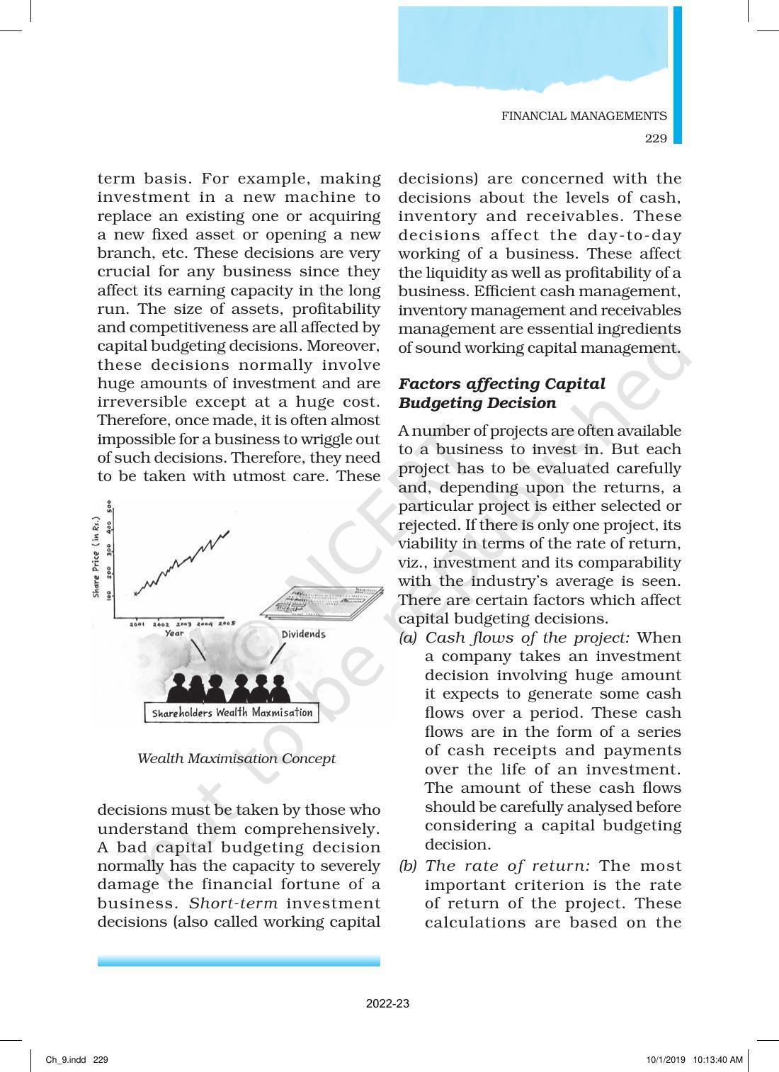 NCERT Book for Class 12 Business Studies Chapter 9 Financial Management - Page 5