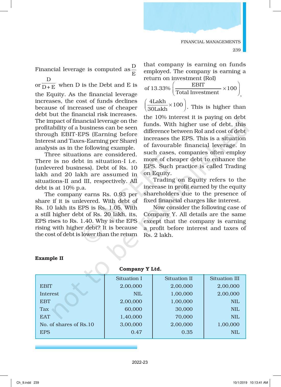 NCERT Book for Class 12 Business Studies Chapter 9 Financial Management - Page 15