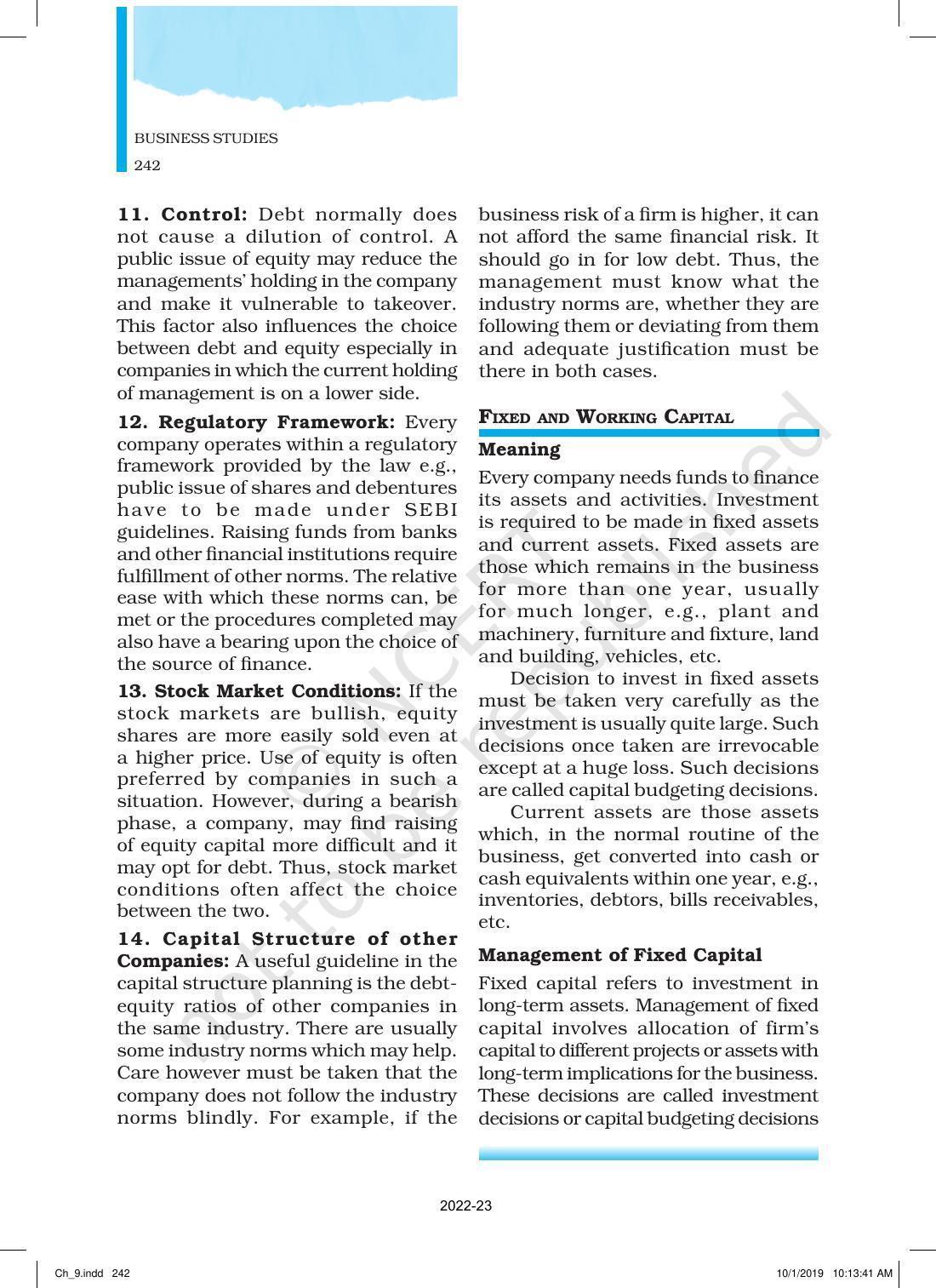 NCERT Book for Class 12 Business Studies Chapter 9 Financial Management - Page 18