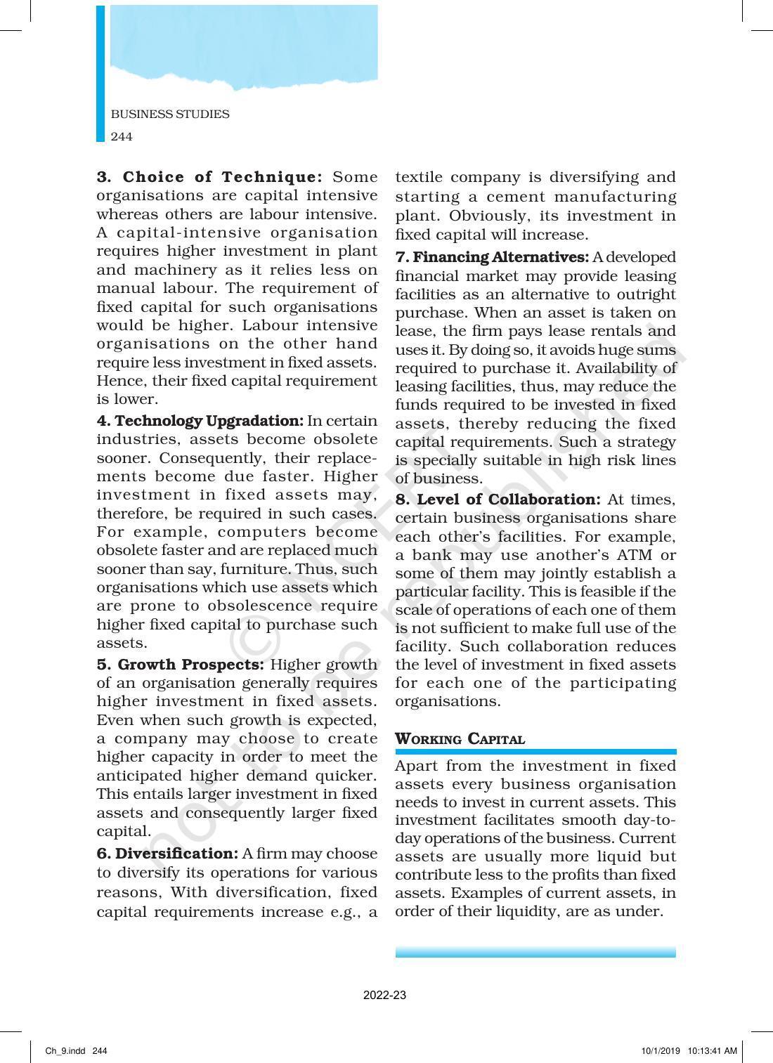 NCERT Book for Class 12 Business Studies Chapter 9 Financial Management - Page 20