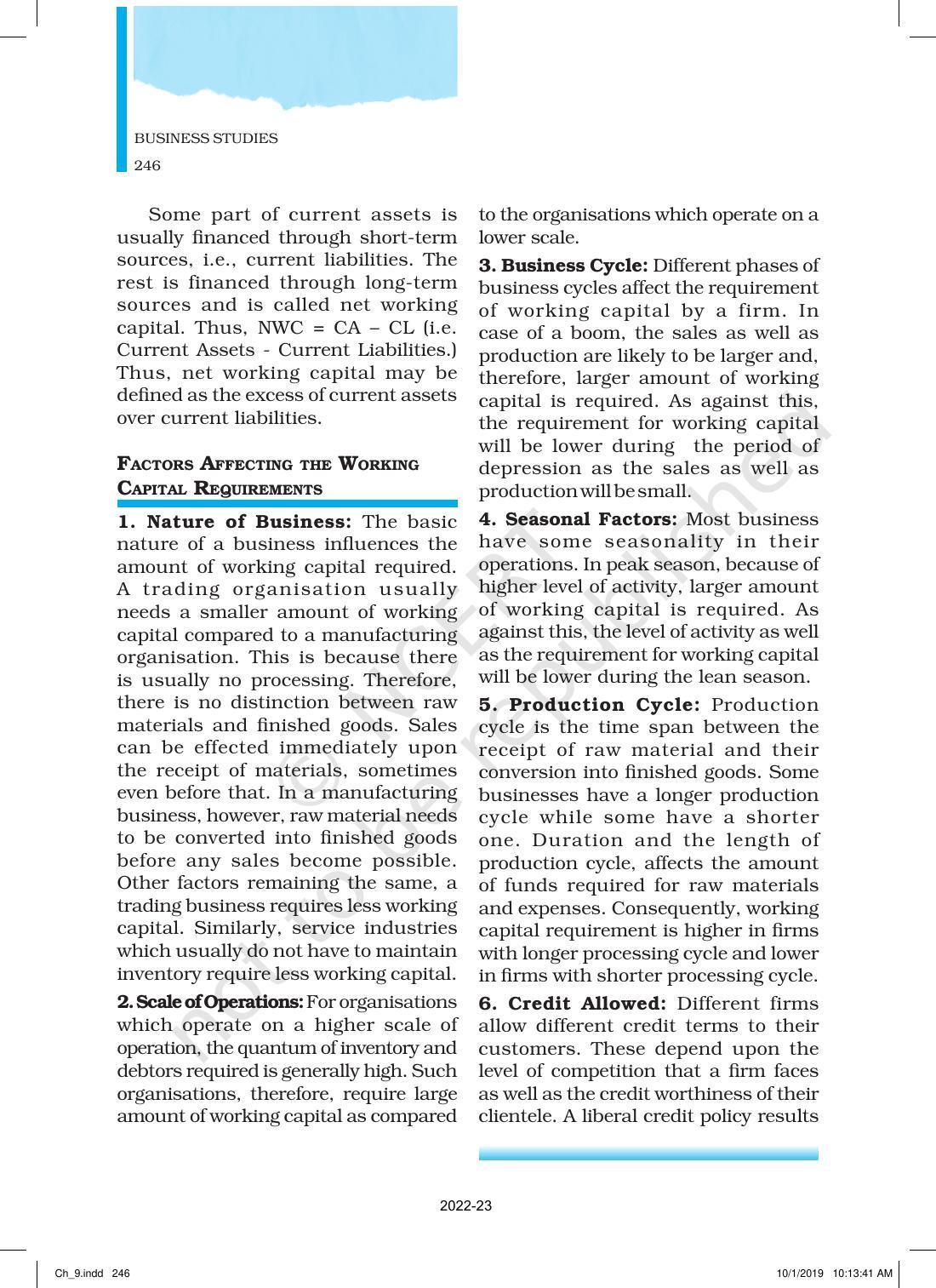 NCERT Book for Class 12 Business Studies Chapter 9 Financial Management - Page 22