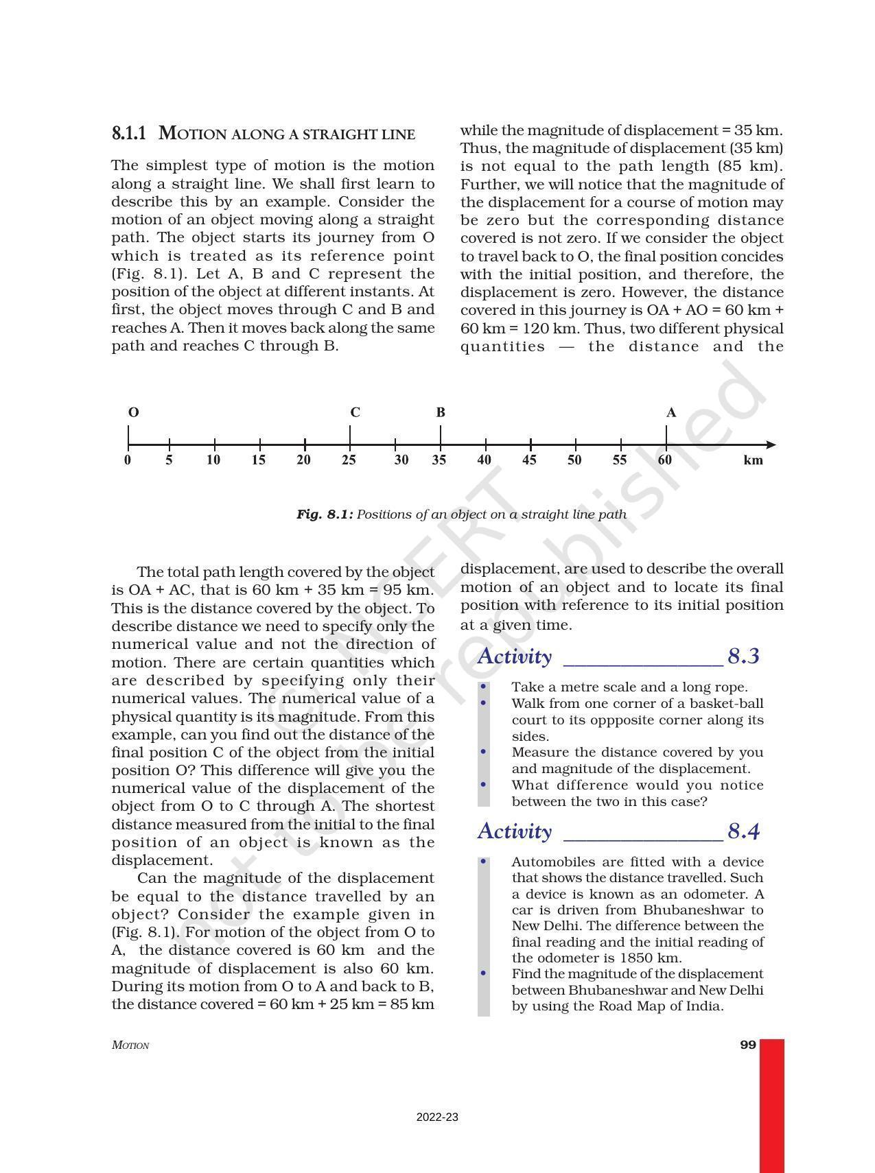 NCERT Book for Class 9 Science Chapter 8 Motion - Page 2