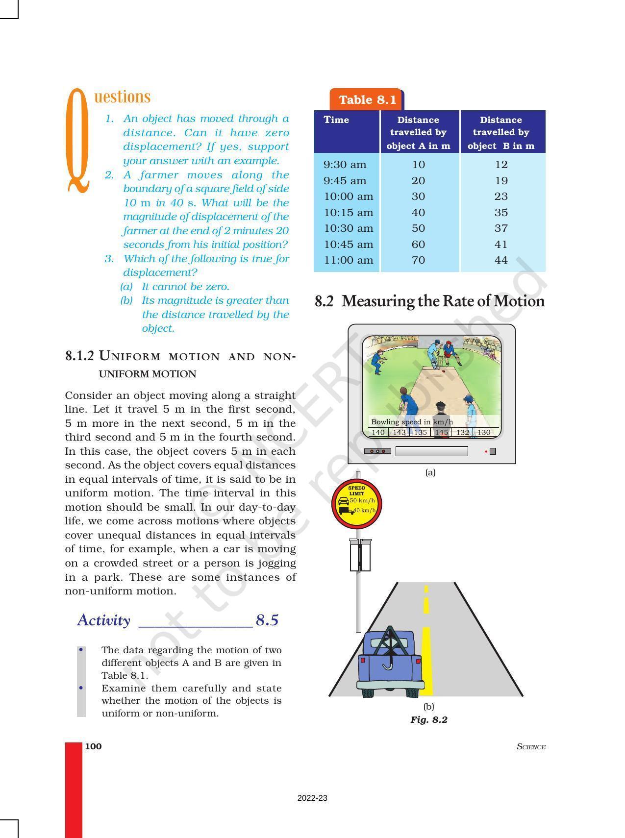 NCERT Book for Class 9 Science Chapter 8 Motion - Page 3