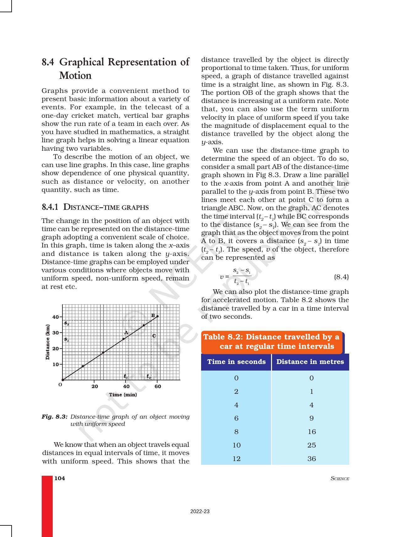 NCERT Book for Class 9 Science Chapter 8 Motion - Page 7