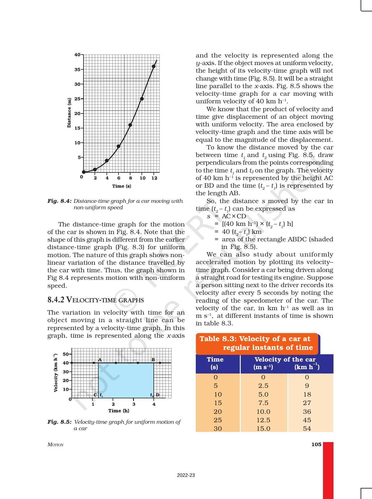 NCERT Book for Class 9 Science Chapter 8 Motion - Page 8