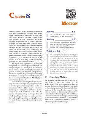 NCERT Book for Class 9 Science Chapter 8 Motion