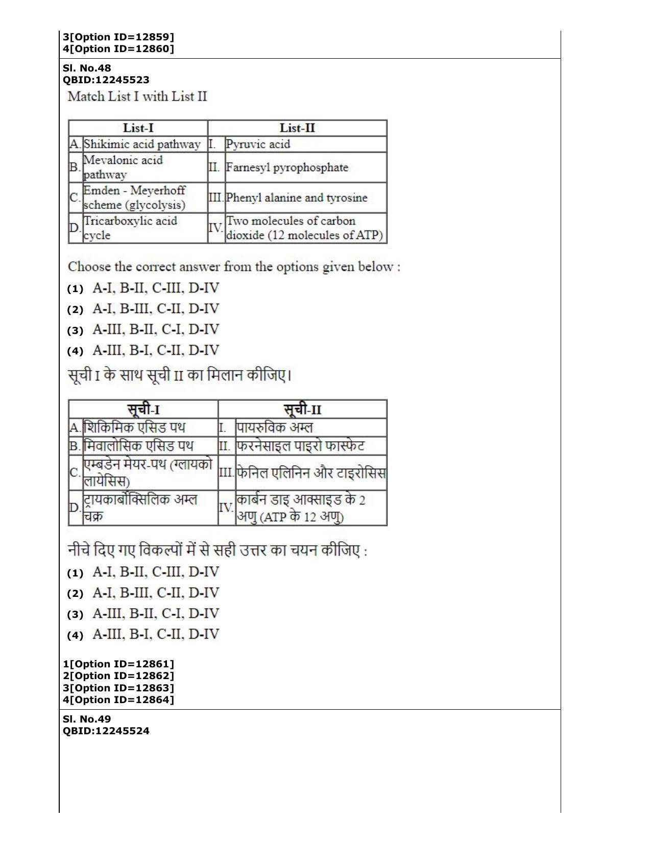 CUET (PG) 2022: PGQP-24 Pharmacy (05-09-2022) Question Paper - Page 33