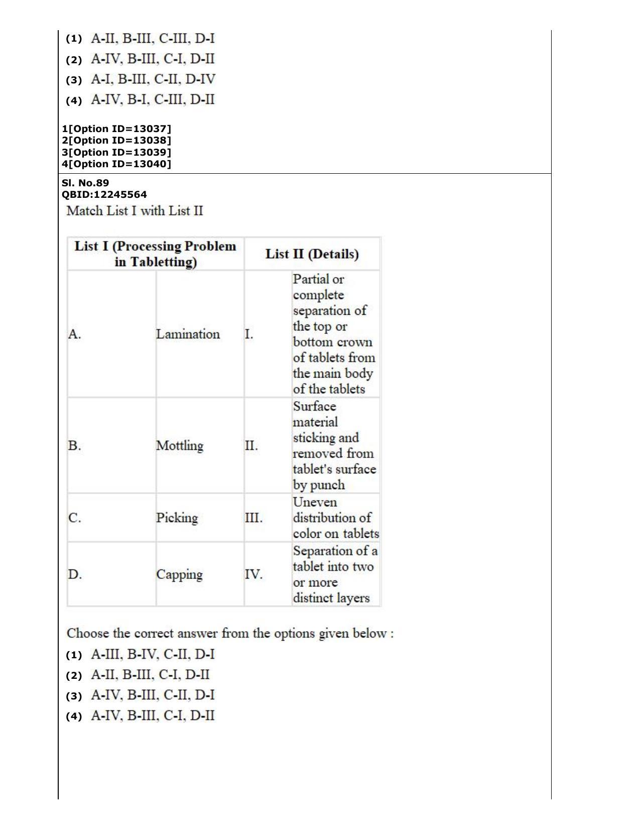 CUET (PG) 2022: PGQP-24 Pharmacy (05-09-2022) Question Paper - Page 56
