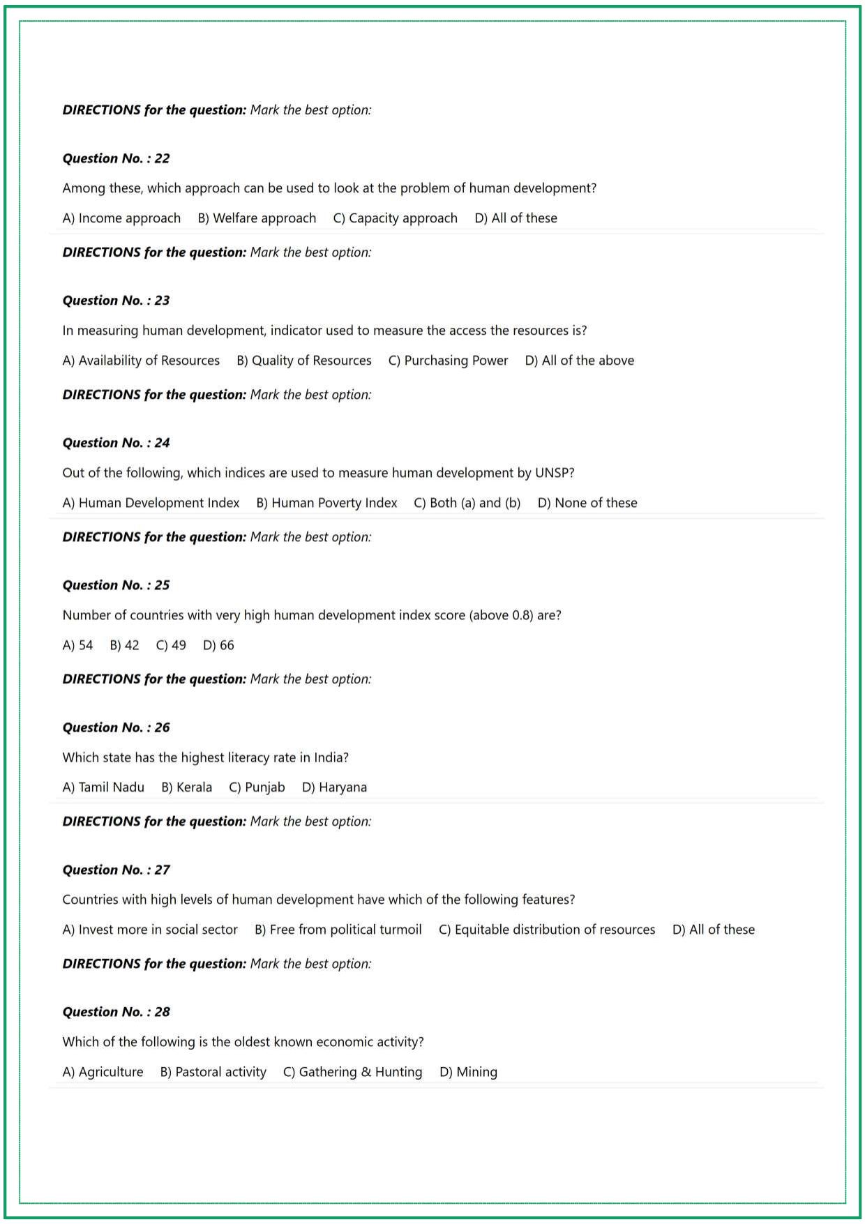 CUET Geography Sample Paper - Page 4