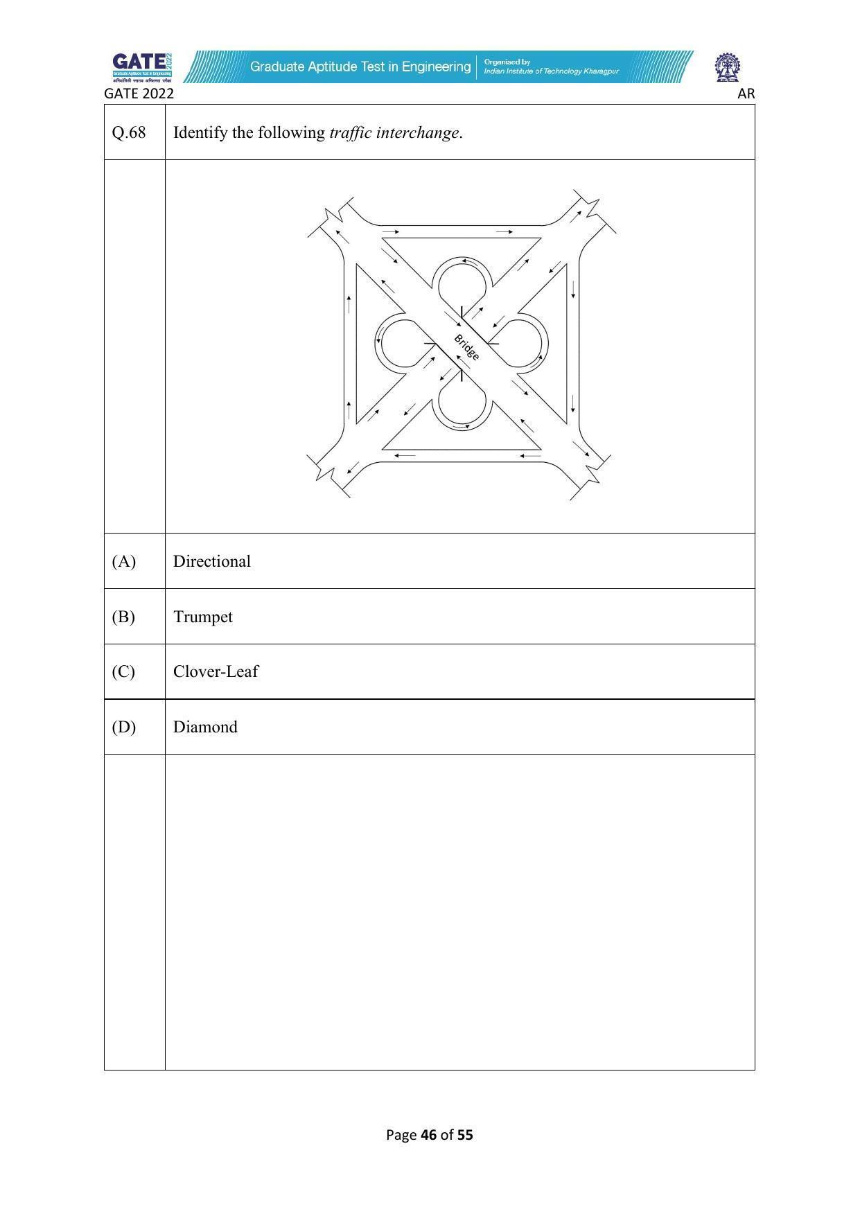 GATE 2022 Architecture and Planning (AR) Question Paper - Page 46