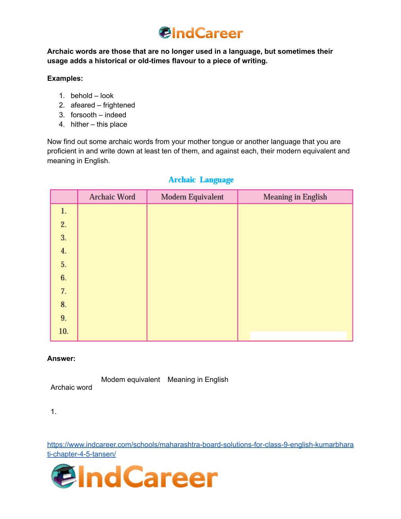 Maharashtra Board Solutions for Class 9- English Kumarbharati: Chapter 4.5- Tansen - Page 4