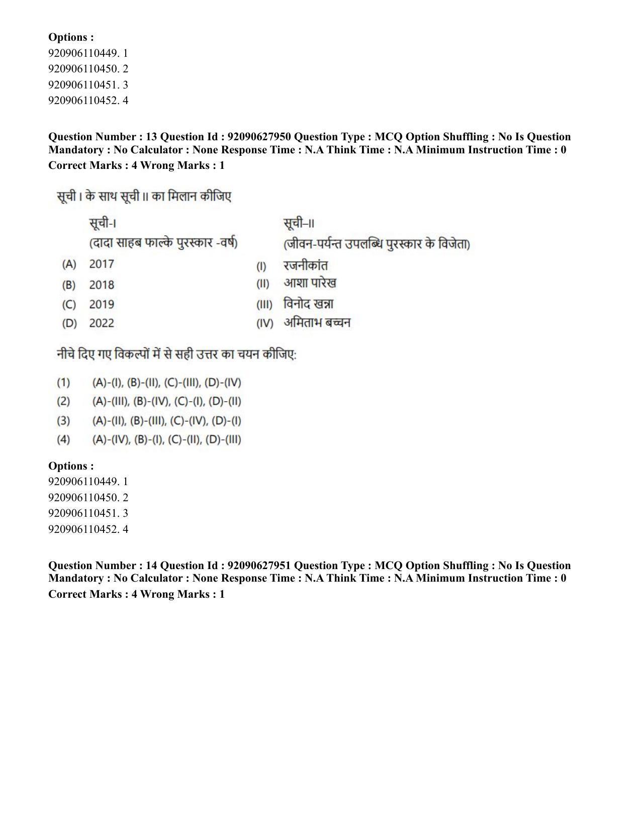 CUET PG 2023: COQP02 – Applied Geography and Geoinformatics (Hin) - Shift 1 (26-06-2023) Question Paper - Page 11
