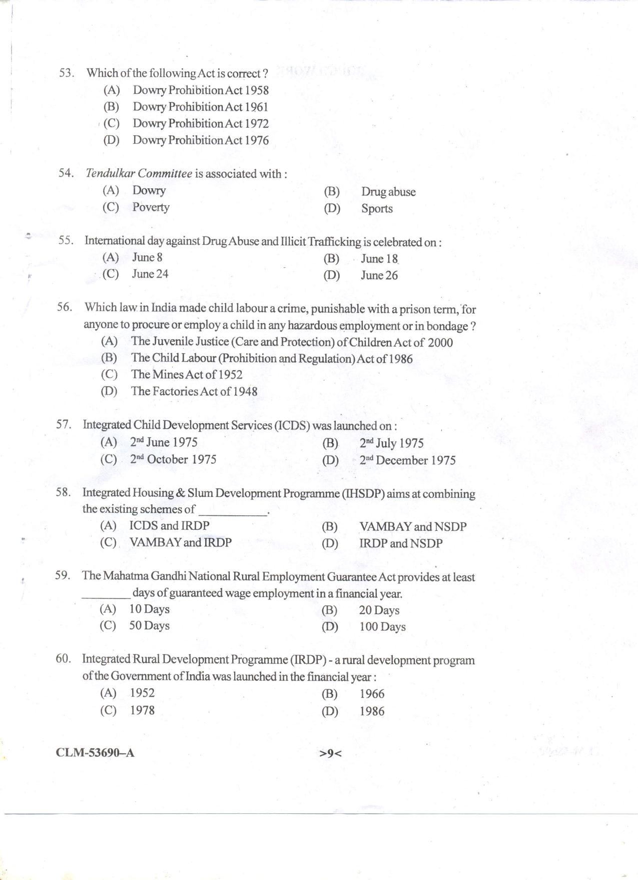 KUET 2024 M.A. Sociology Question Paper - Page 59