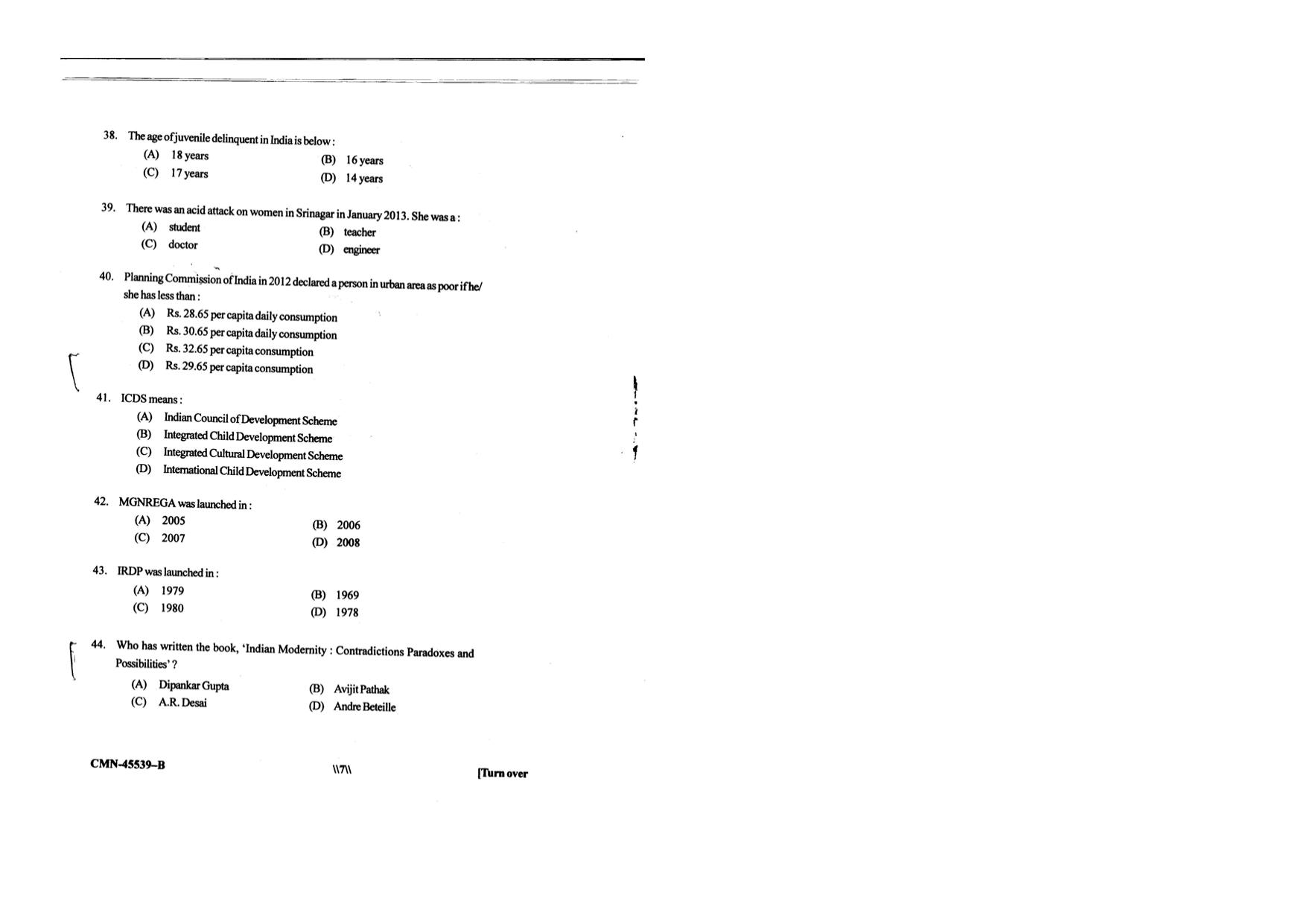 KUET 2024 M.A. Sociology Question Paper - Page 65