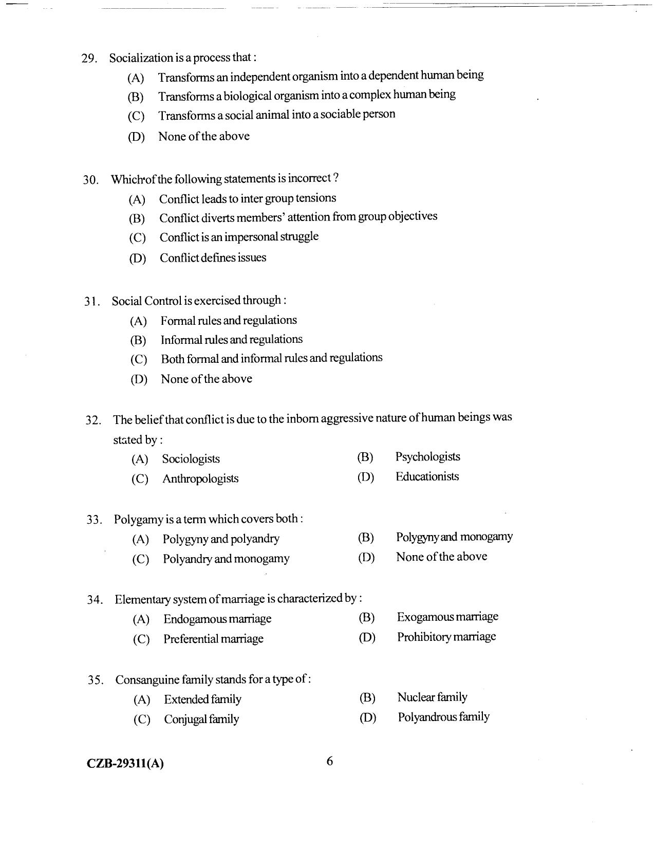 KUET 2024 M.A. Sociology Question Paper - Page 72