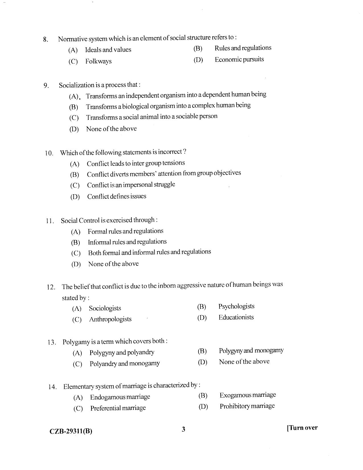 KUET 2024 M.A. Sociology Question Paper - Page 78