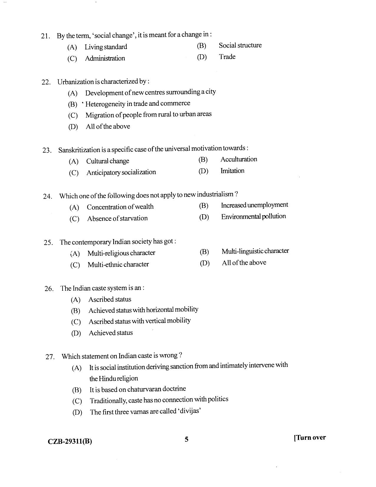 KUET 2024 M.A. Sociology Question Paper - Page 80