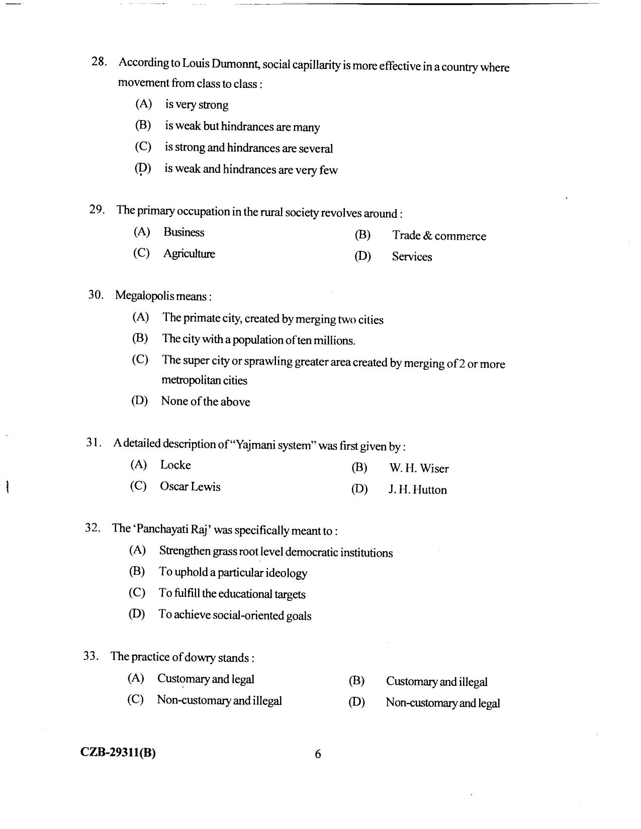 KUET 2024 M.A. Sociology Question Paper - Page 81