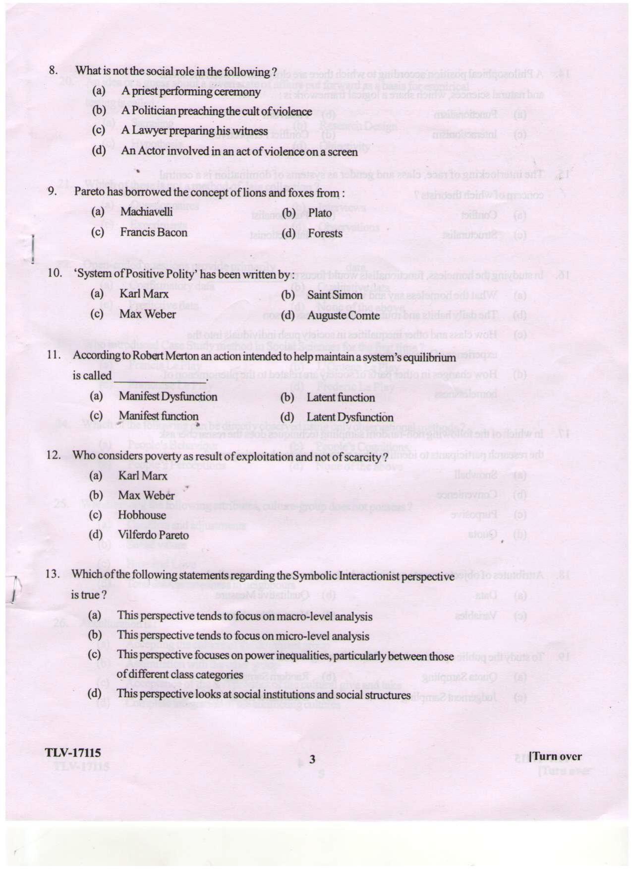 KUET 2024 M.A. Sociology Question Paper - Page 87