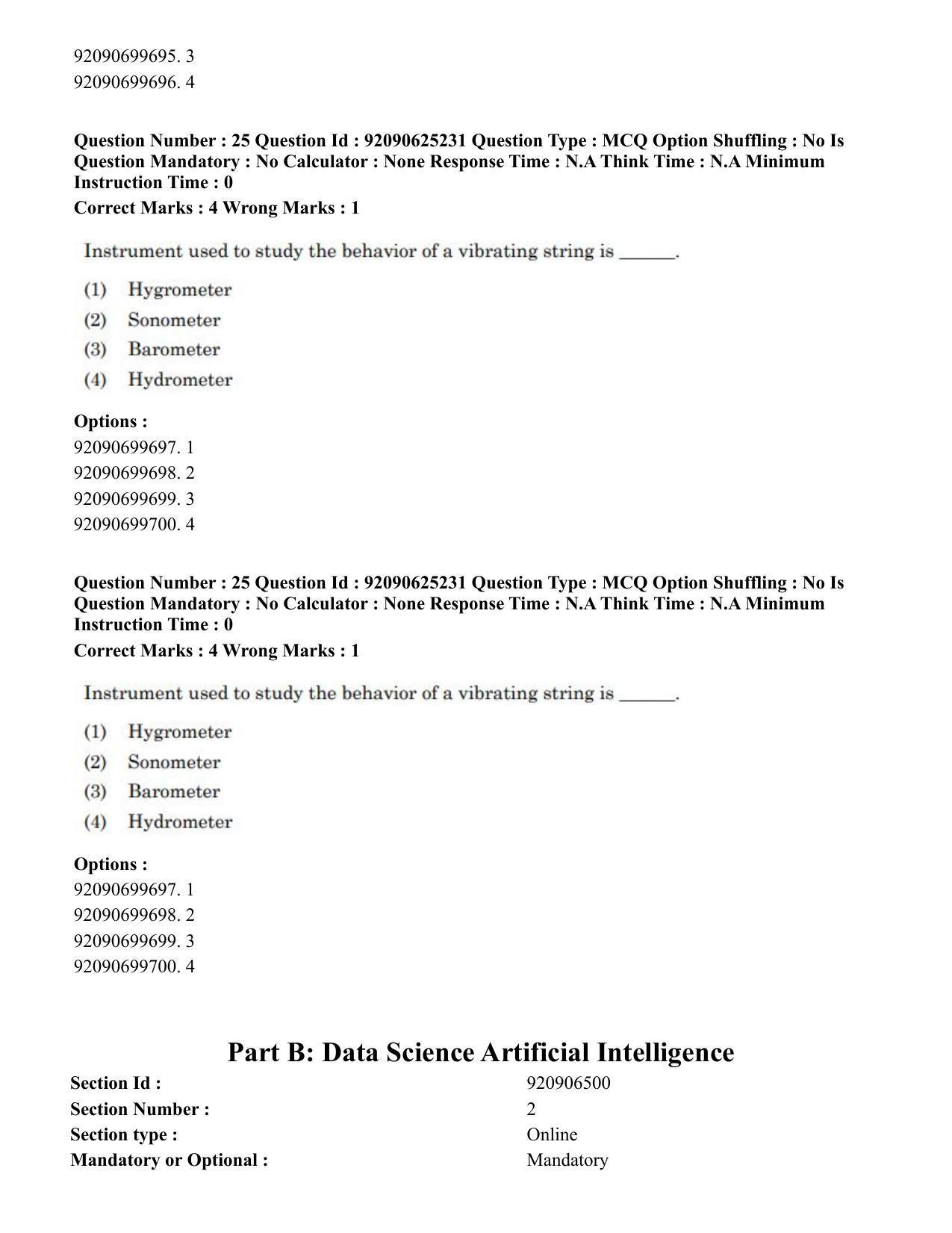 CUET PG 2023: MTQP04 – Data Science, Artifical Intelligence, Cyber Security & Computer Science (Eng) - Shift 2 (26-06-2023) Question Paper - Page 26