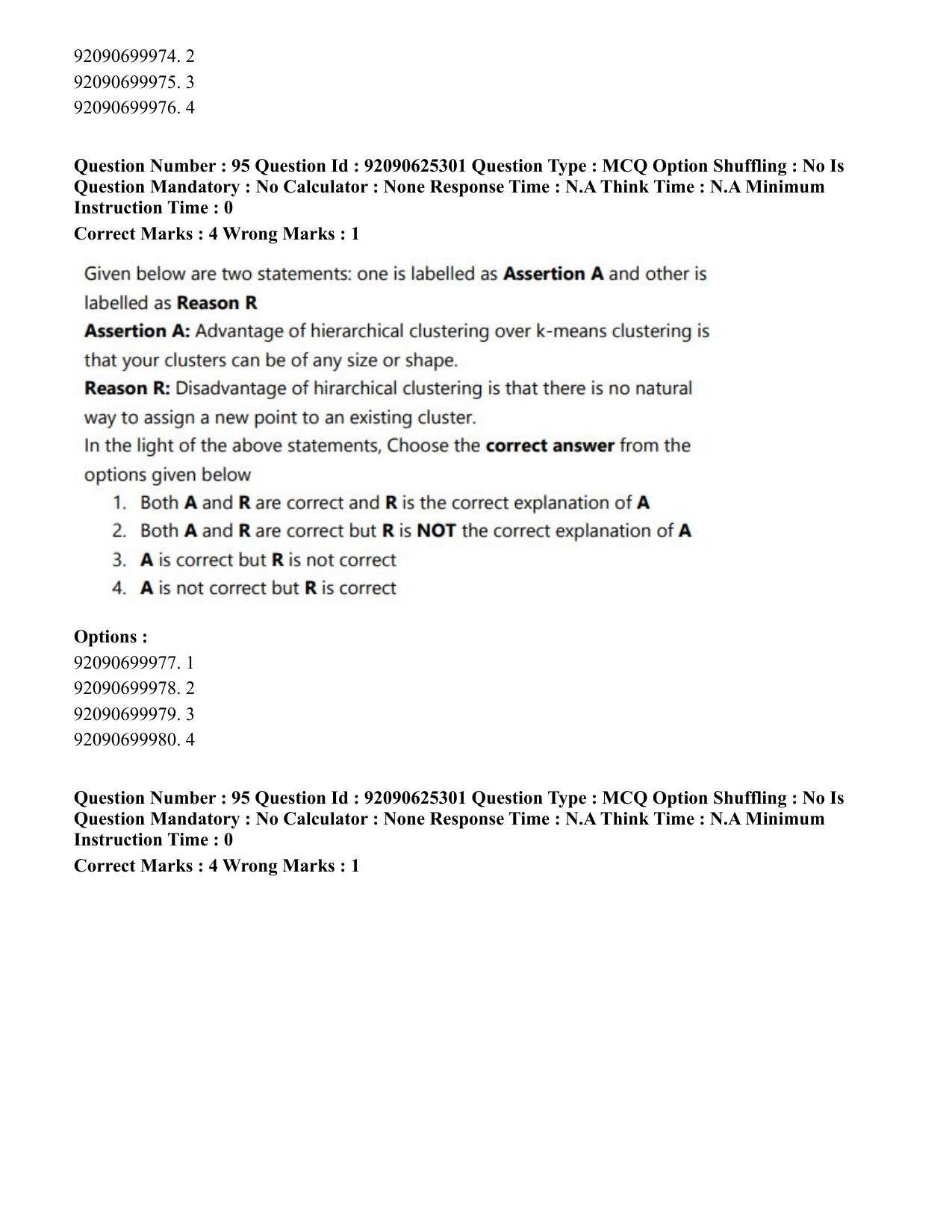 CUET PG 2023: MTQP04 – Data Science, Artifical Intelligence, Cyber Security & Computer Science (Eng) - Shift 2 (26-06-2023) Question Paper - Page 93
