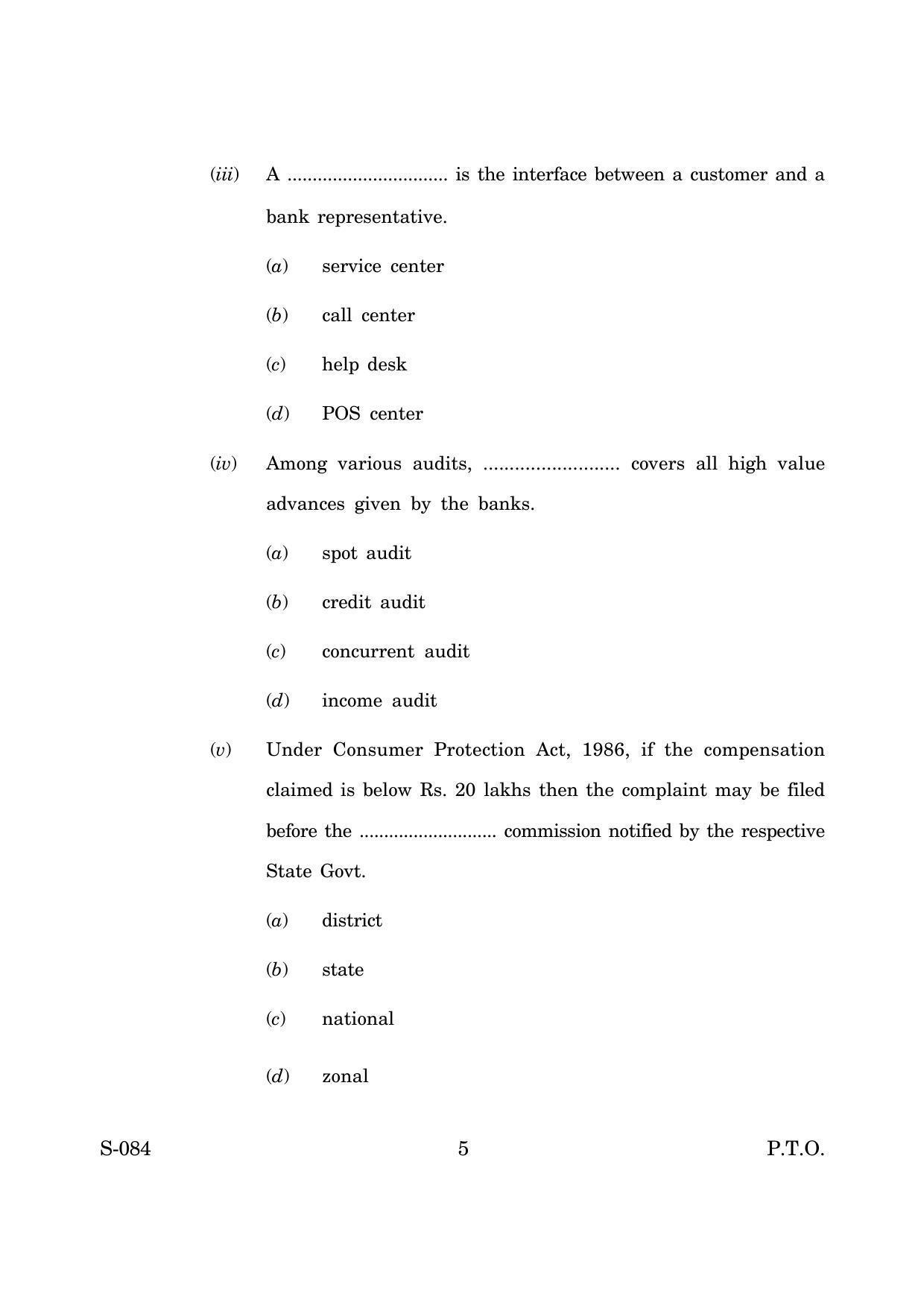 Goa Board Class 10 Banking Financial Services Insurance Bfsi (March 2019) Question Paper - Page 5