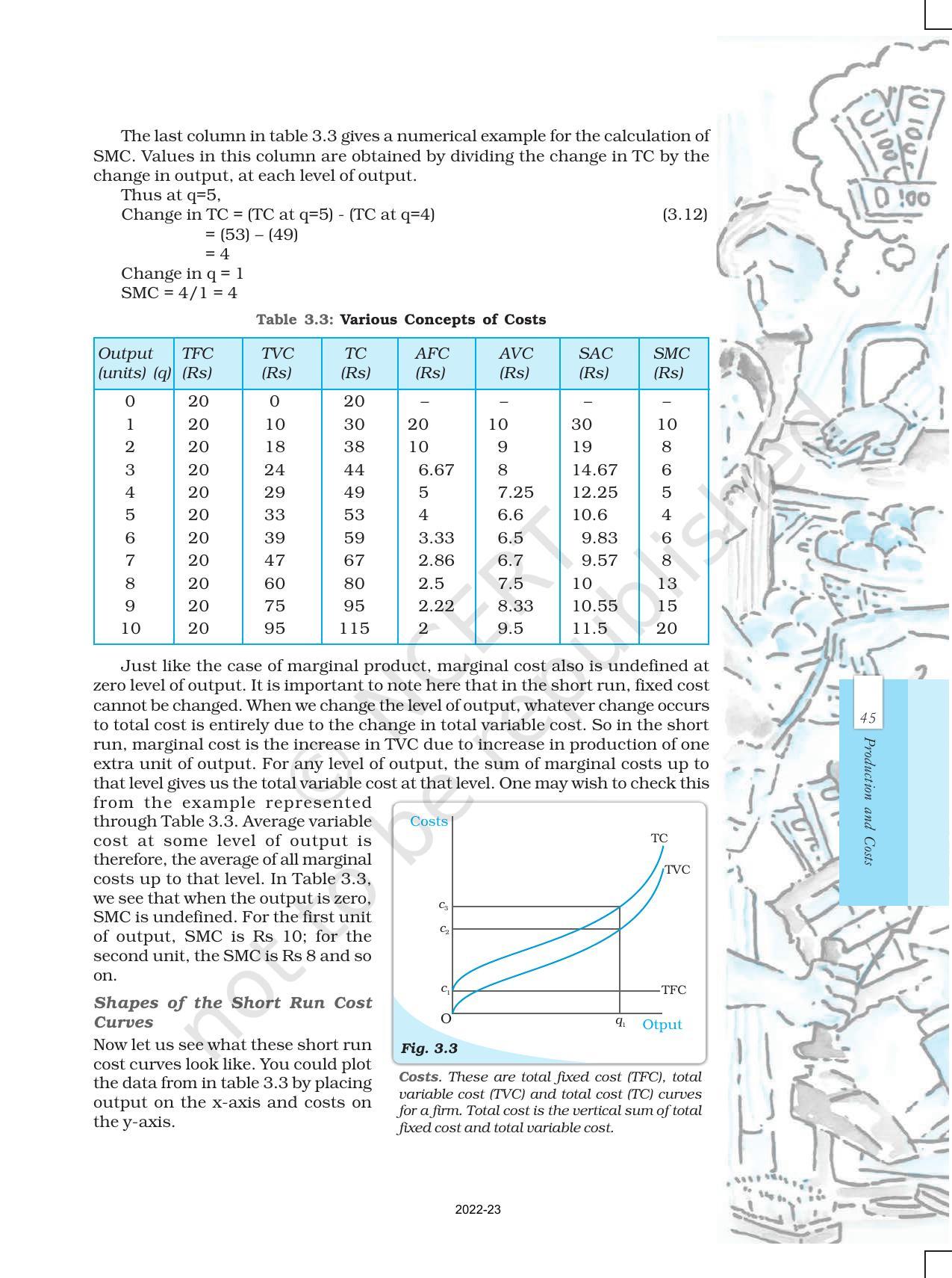 NCERT Book for Class 12 Economics (Microeconomics) Chapter 3 Production and Costs - Page 10