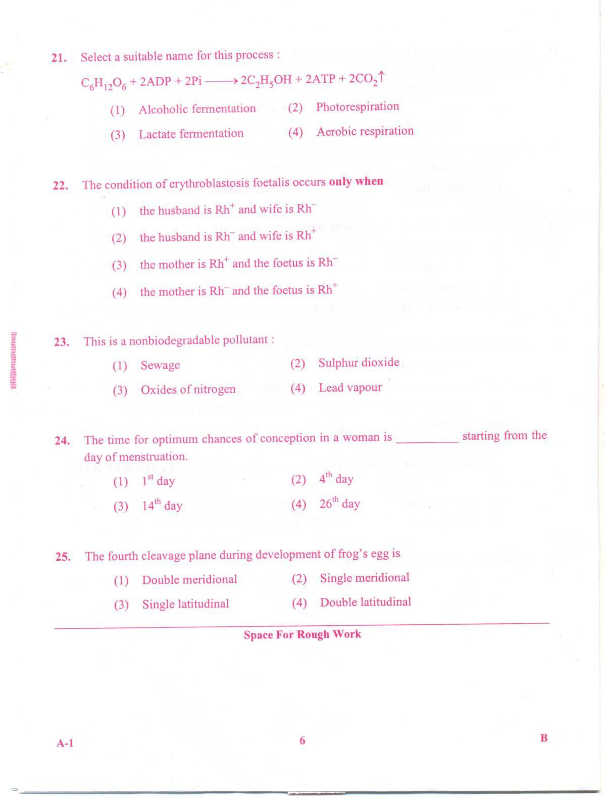 KCET Biology 2012 Question Papers - Page 6