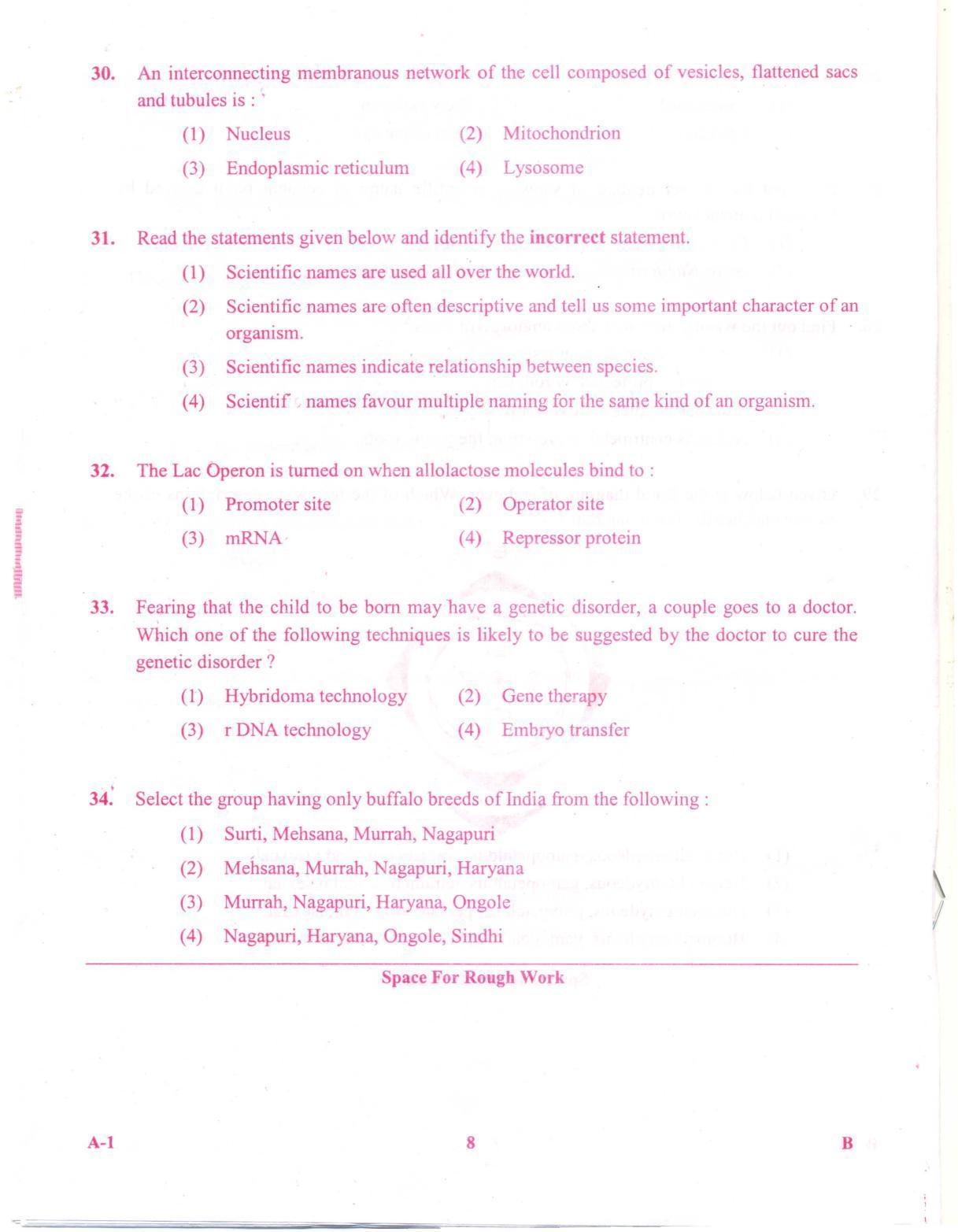 KCET Biology 2012 Question Papers - Page 8