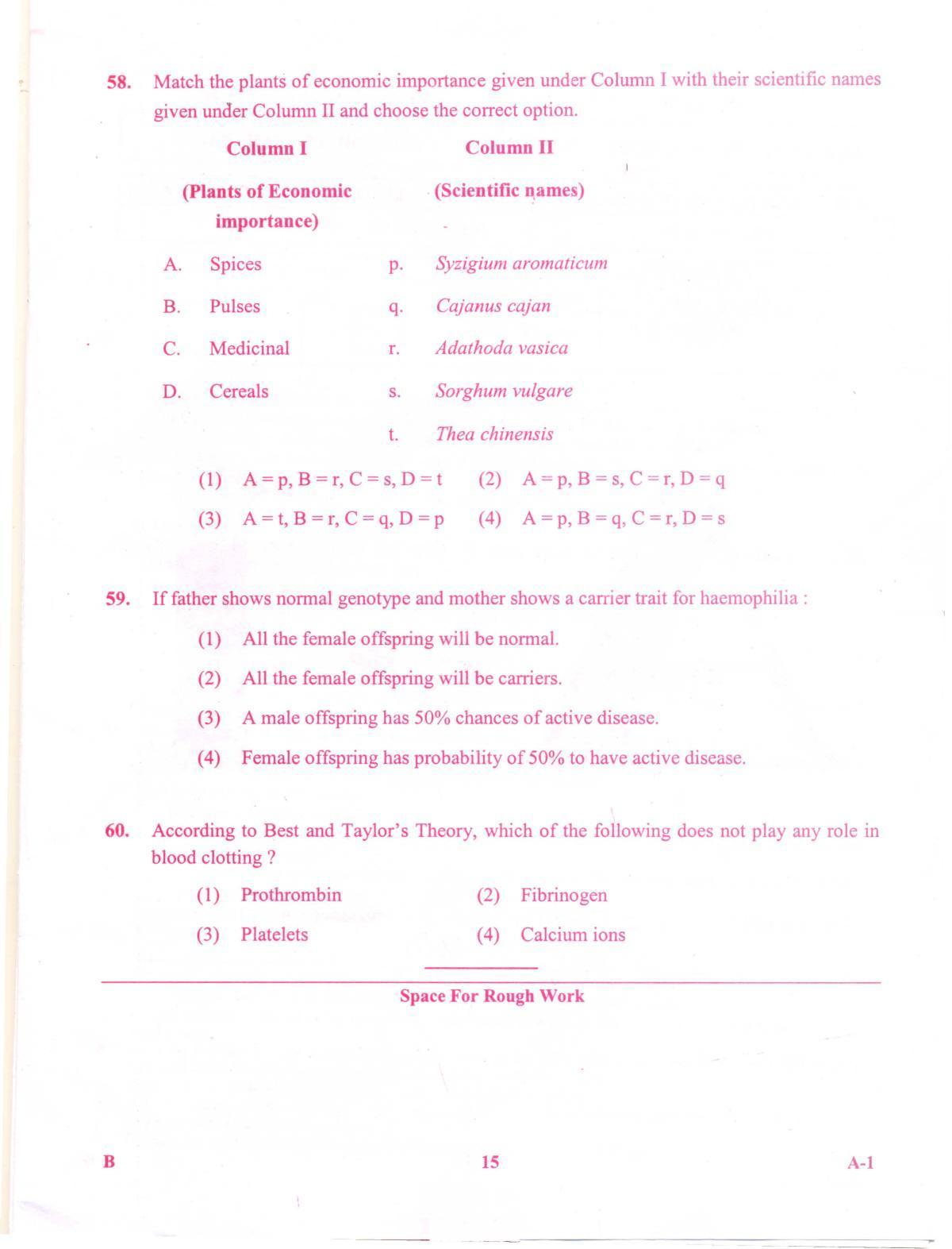 KCET Biology 2012 Question Papers - Page 15