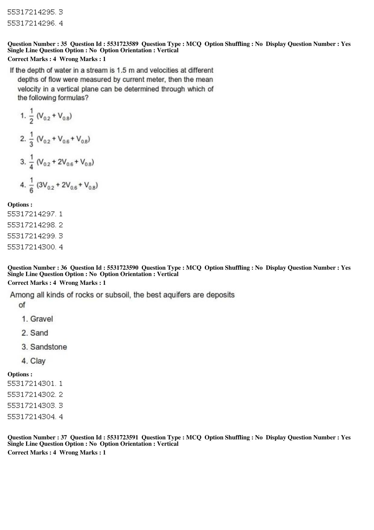 ICAR AIEEA PG 2019 WATER SCIENCE AND TECHNOLOGY Question Paper - Page 14