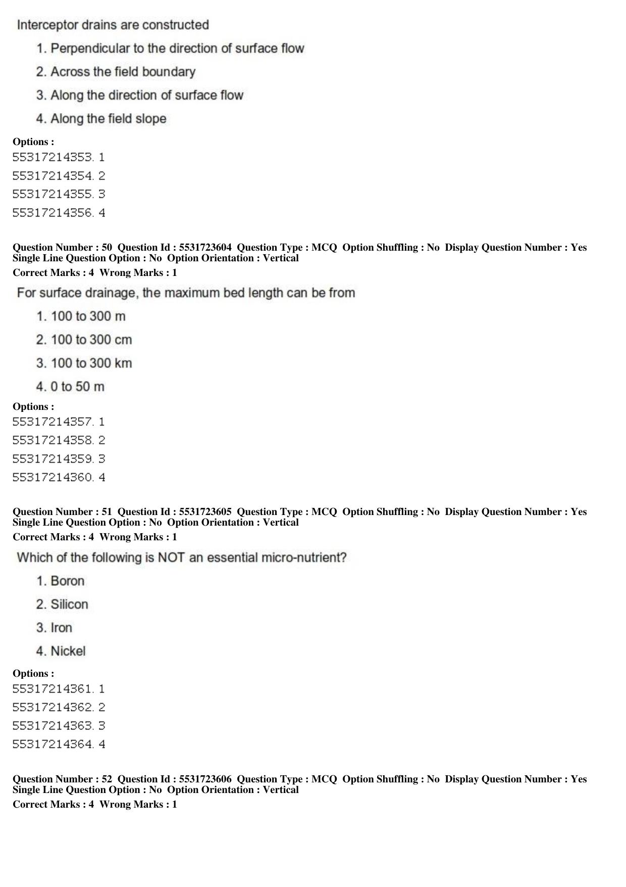 ICAR AIEEA PG 2019 WATER SCIENCE AND TECHNOLOGY Question Paper - Page 19