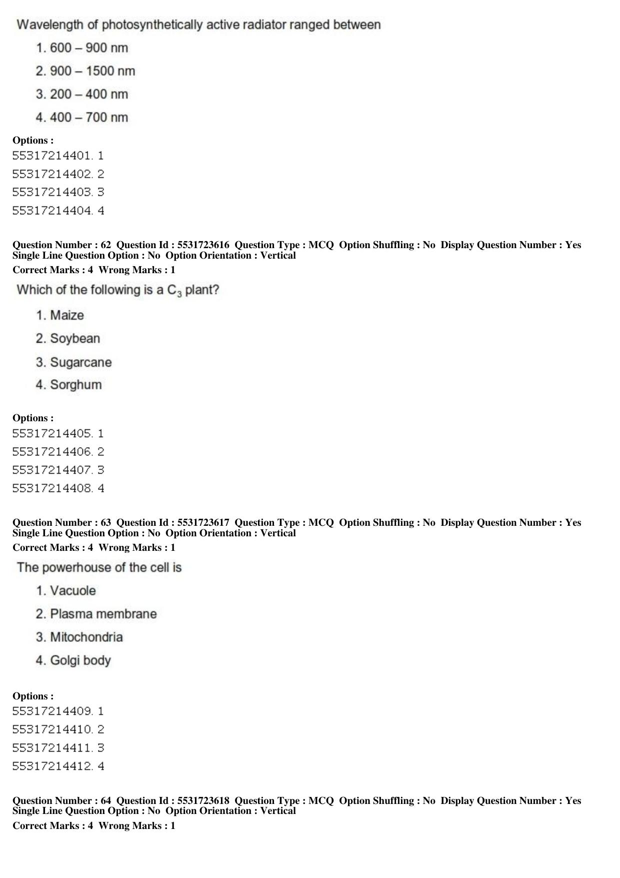ICAR AIEEA PG 2019 WATER SCIENCE AND TECHNOLOGY Question Paper - Page 23