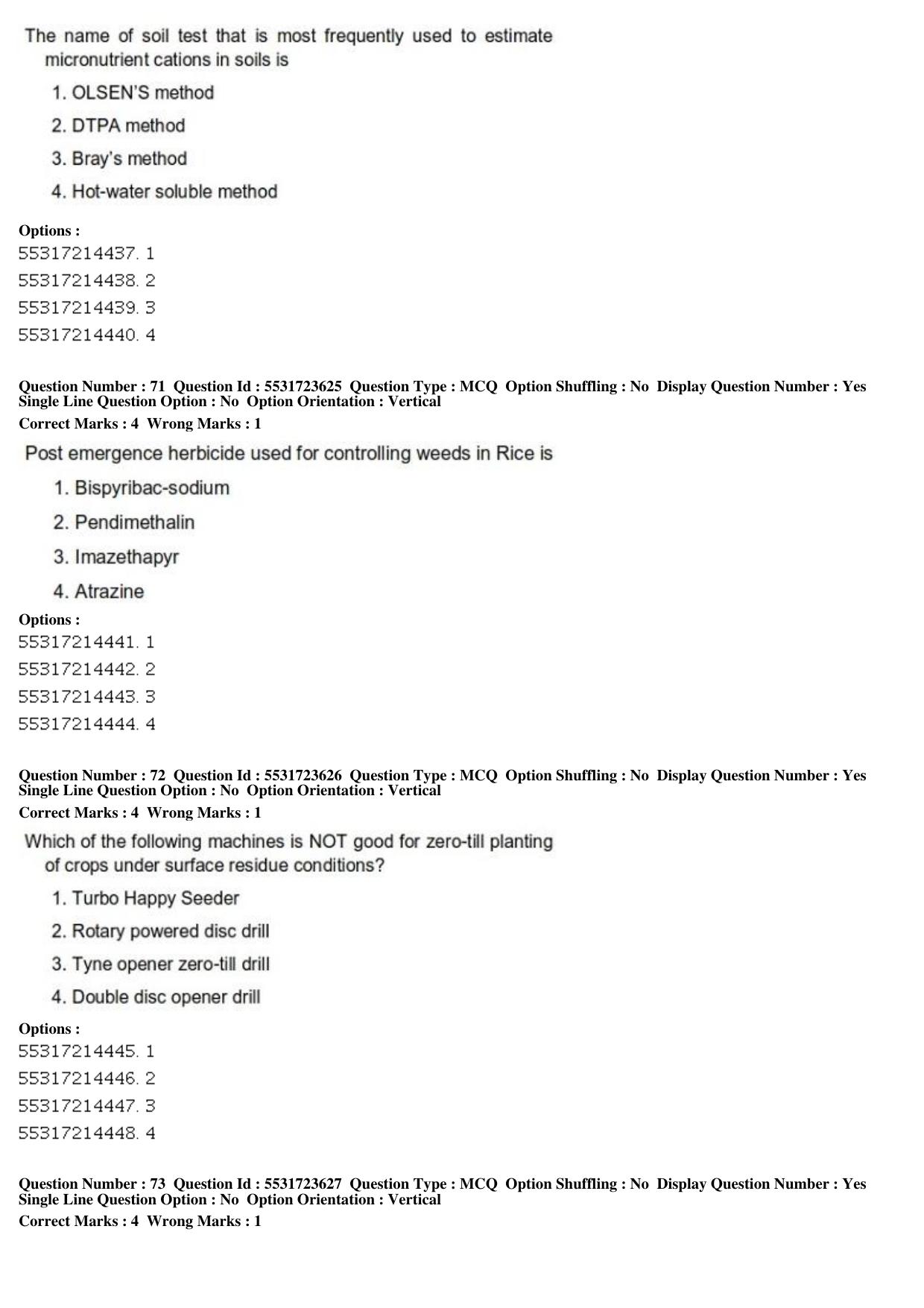 ICAR AIEEA PG 2019 WATER SCIENCE AND TECHNOLOGY Question Paper - Page 26
