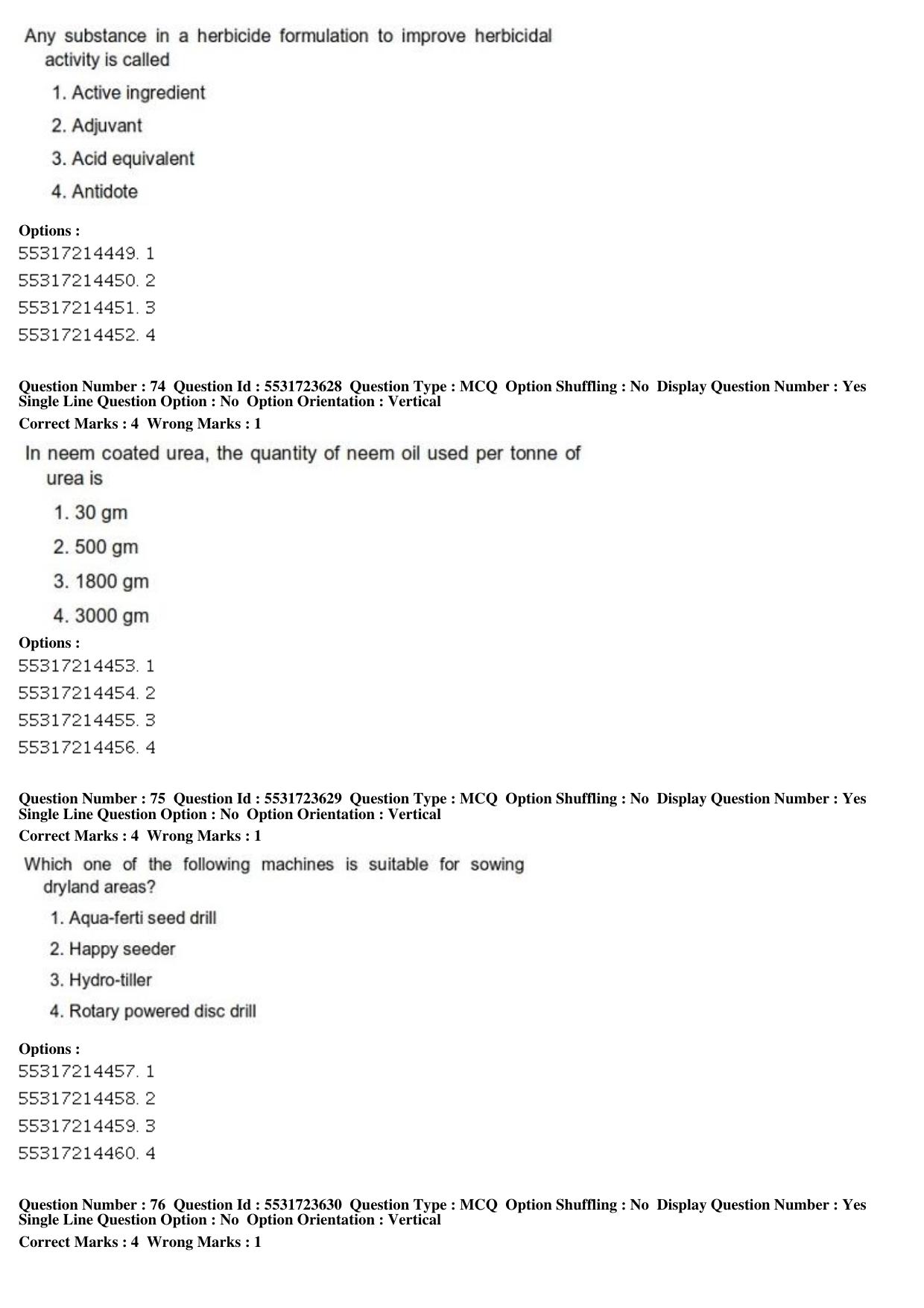 ICAR AIEEA PG 2019 WATER SCIENCE AND TECHNOLOGY Question Paper - Page 27