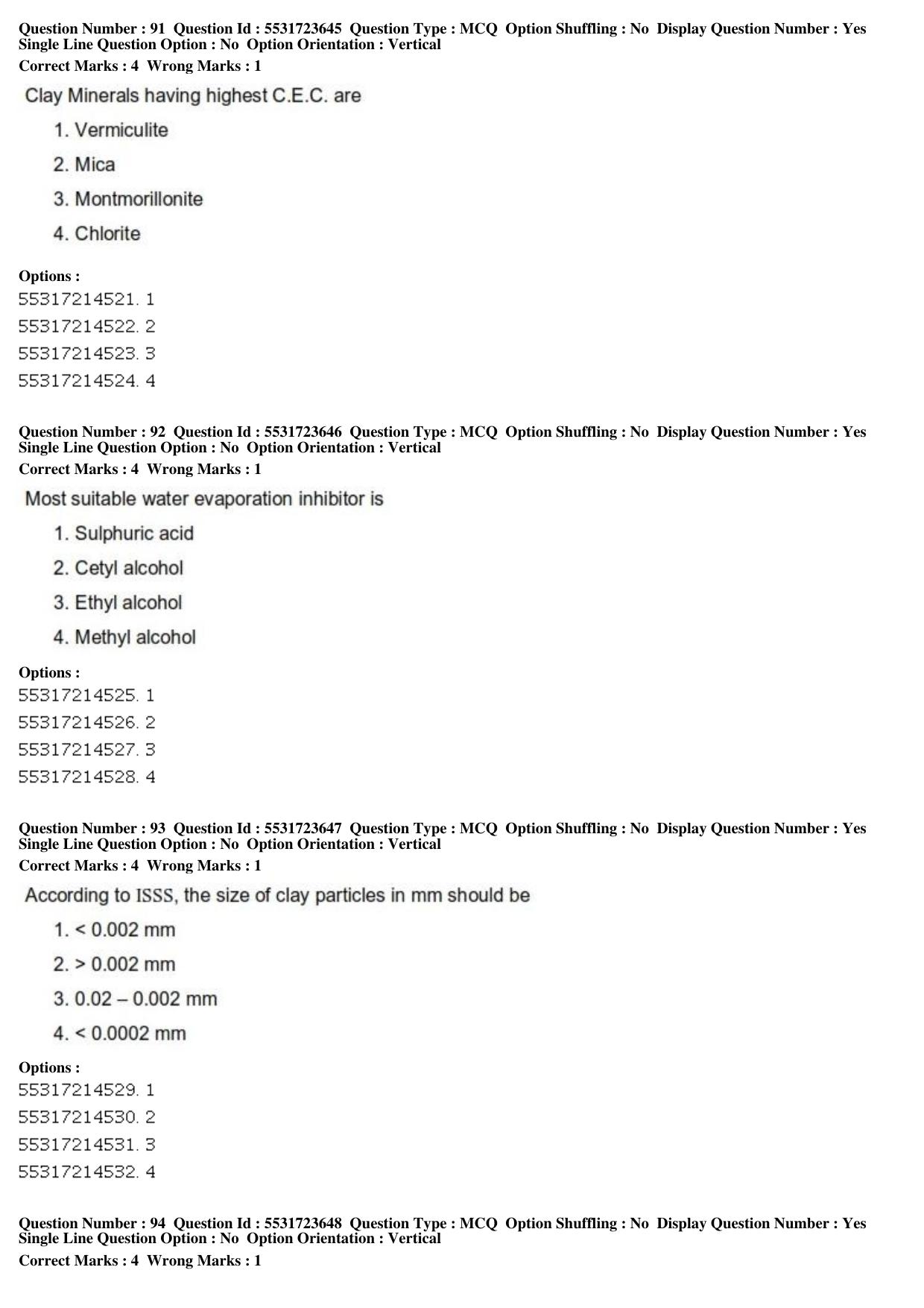 ICAR AIEEA PG 2019 WATER SCIENCE AND TECHNOLOGY Question Paper - Page 33